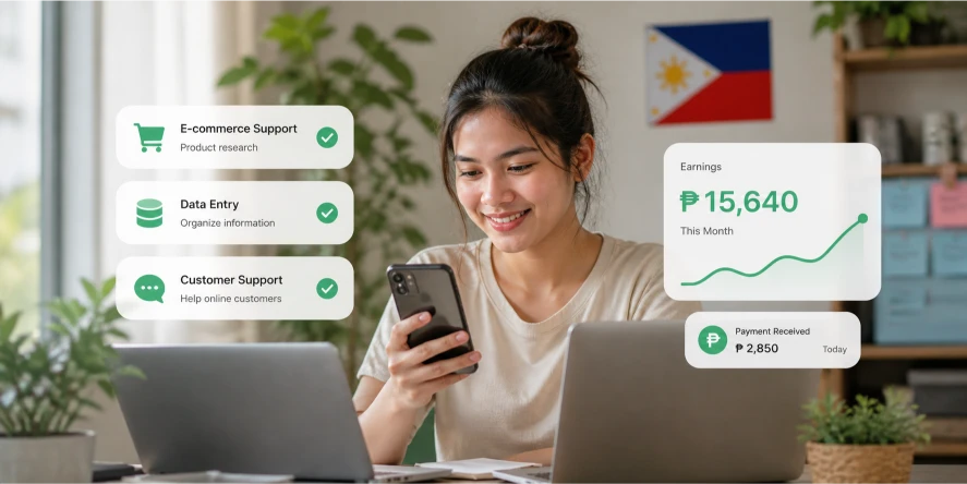 Flexible online task work on a phone